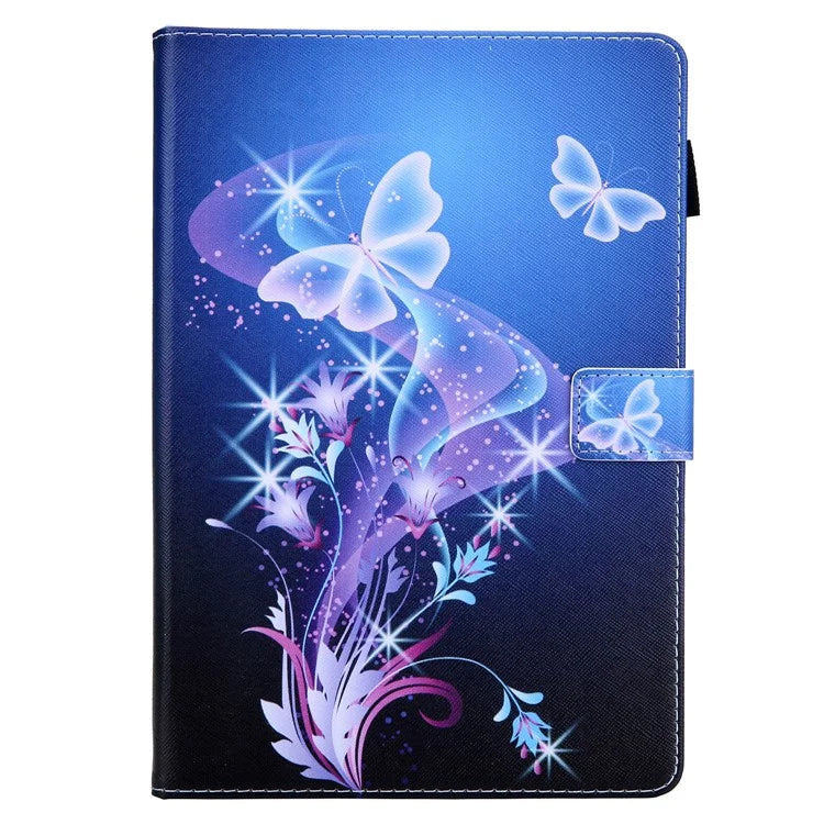 For iPad Pro 11 (2024) Case Pattern Printing Card Slots Leather Tablet Cover