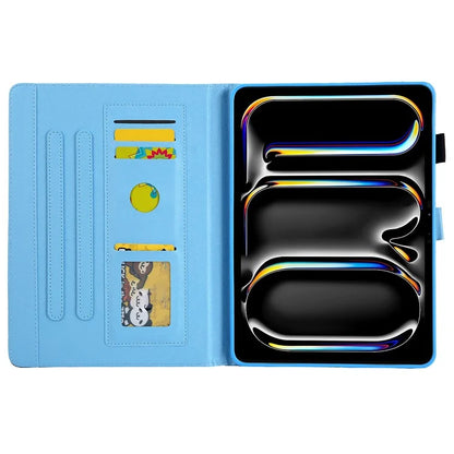 For iPad Pro 11 (2024) Case Pattern Printing Card Slots Leather Tablet Cover
