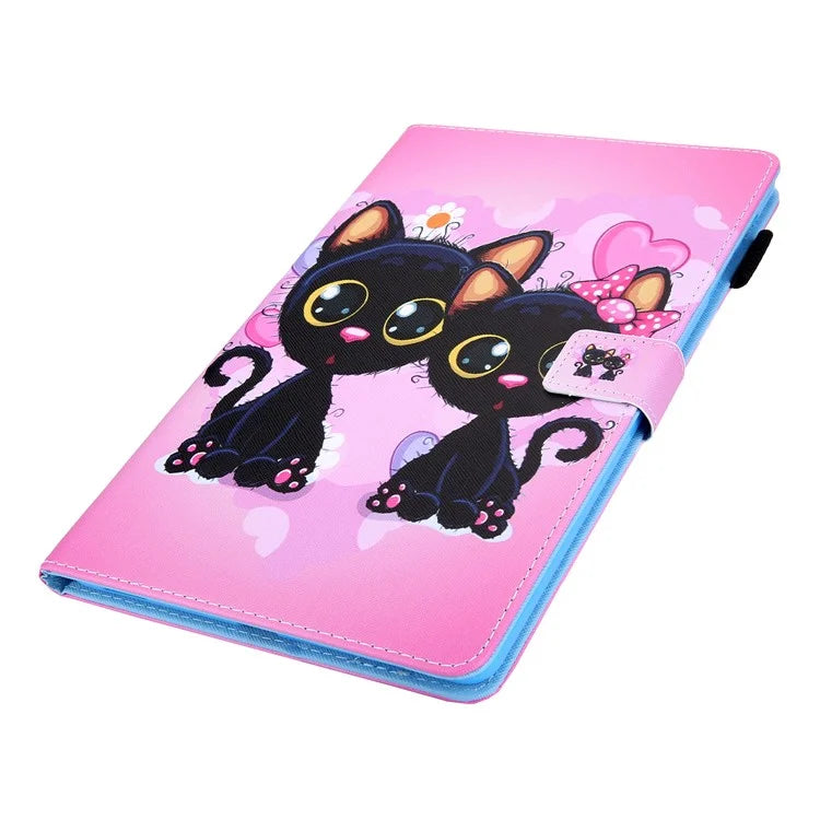 For iPad Pro 11 (2024) Case Pattern Printing Card Slots Leather Tablet Cover