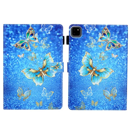 For iPad Pro 11 (2024) Case Pattern Printing Card Slots Leather Tablet Cover