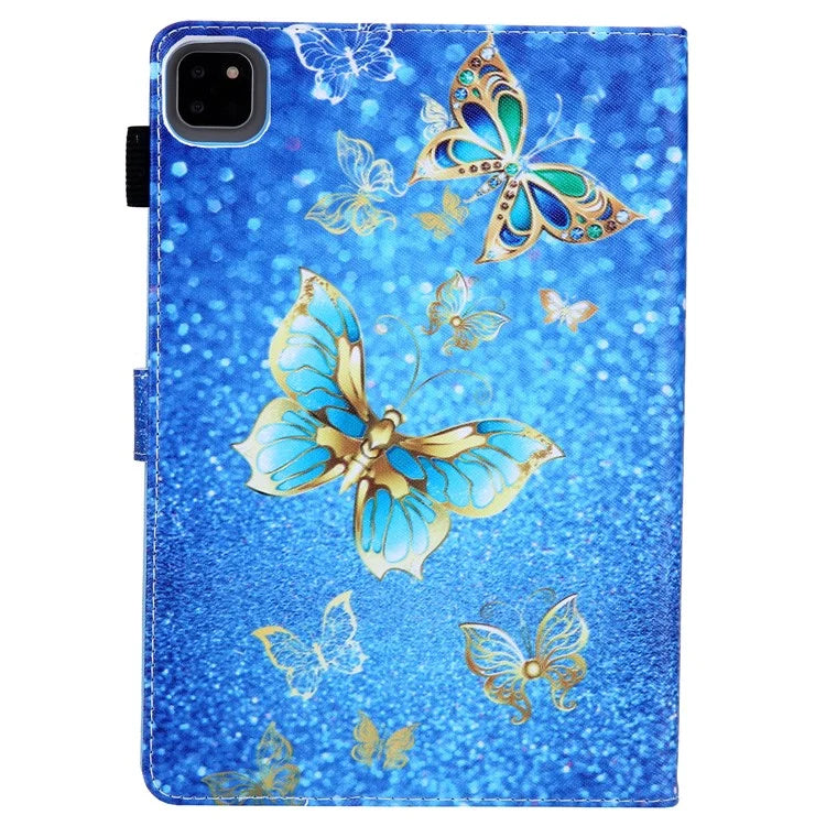 For iPad Pro 11 (2024) Case Pattern Printing Card Slots Leather Tablet Cover