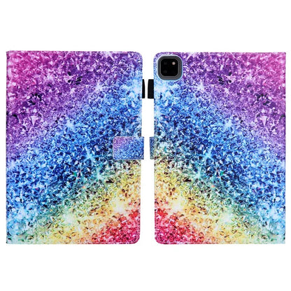 For iPad Pro 11 (2024) Case Pattern Printing Card Slots Leather Tablet Cover