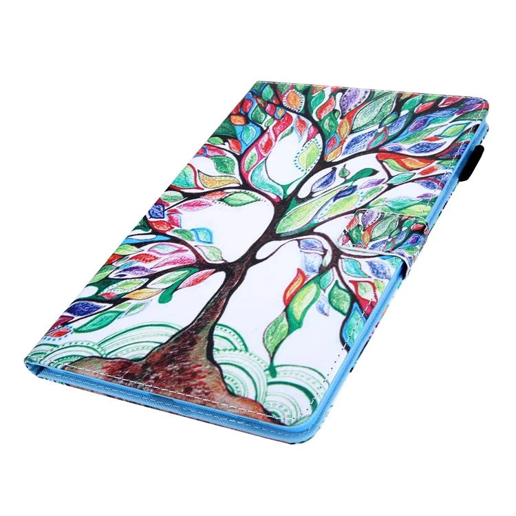 For iPad Pro 11 (2024) Case Pattern Printing Card Slots Leather Tablet Cover