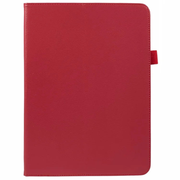For iPad Air 11 (2024) Case Litchi Texture Leather Tablet Cover with Bi-Fold Stand