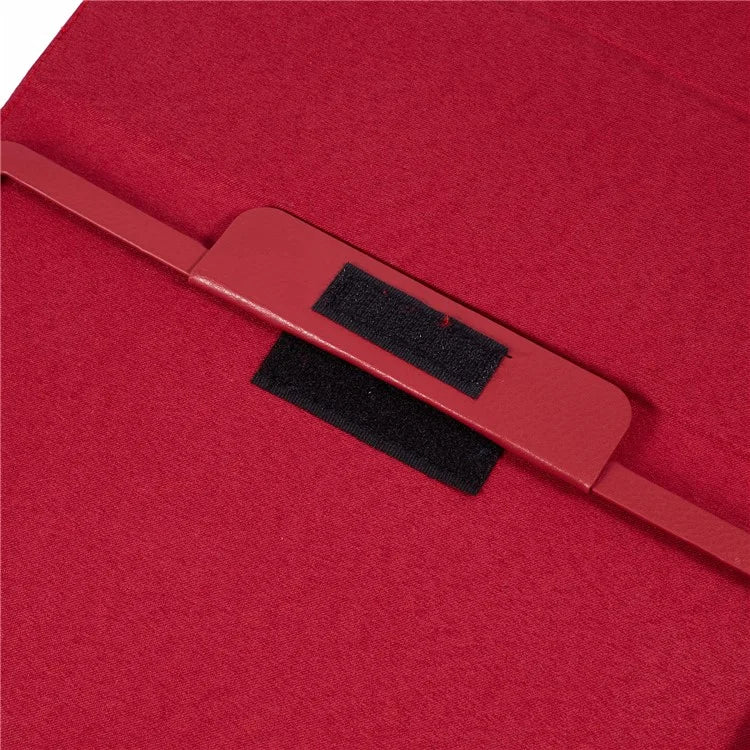 For iPad Air 11 (2024) Case Litchi Texture Leather Tablet Cover with Bi-Fold Stand