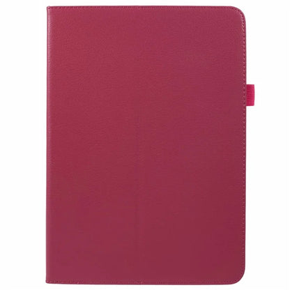 For iPad Air 11 (2024) Case Litchi Texture Leather Tablet Cover with Bi-Fold Stand