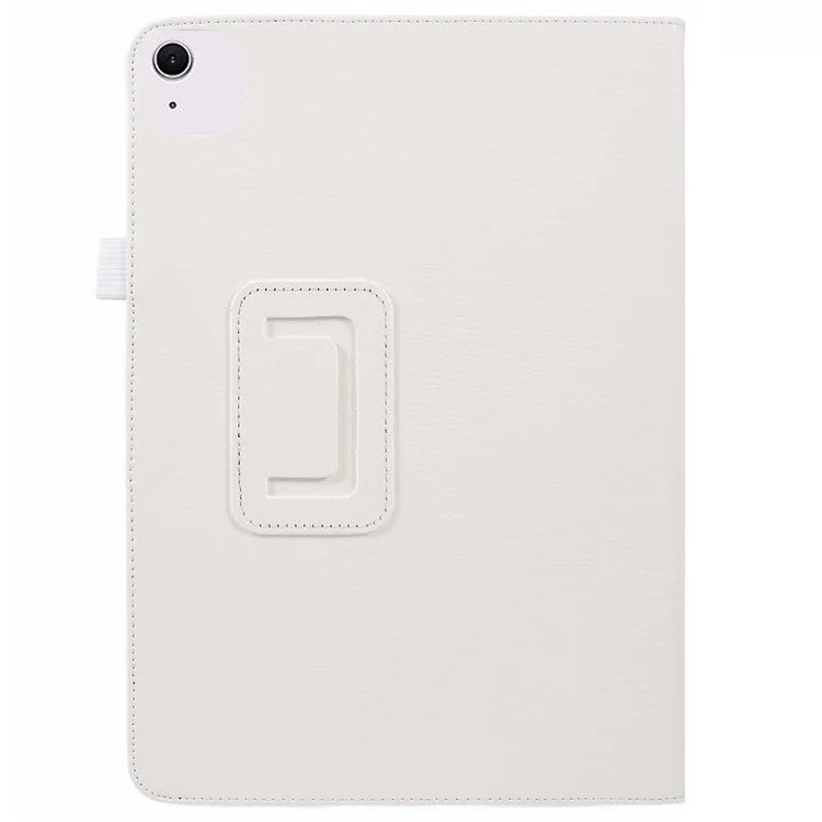 For iPad Air 11 (2024) Case Litchi Texture Leather Tablet Cover with Bi-Fold Stand