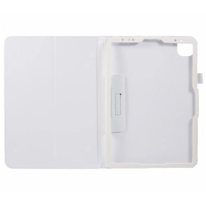 For iPad Air 11 (2024) Case Litchi Texture Leather Tablet Cover with Bi-Fold Stand