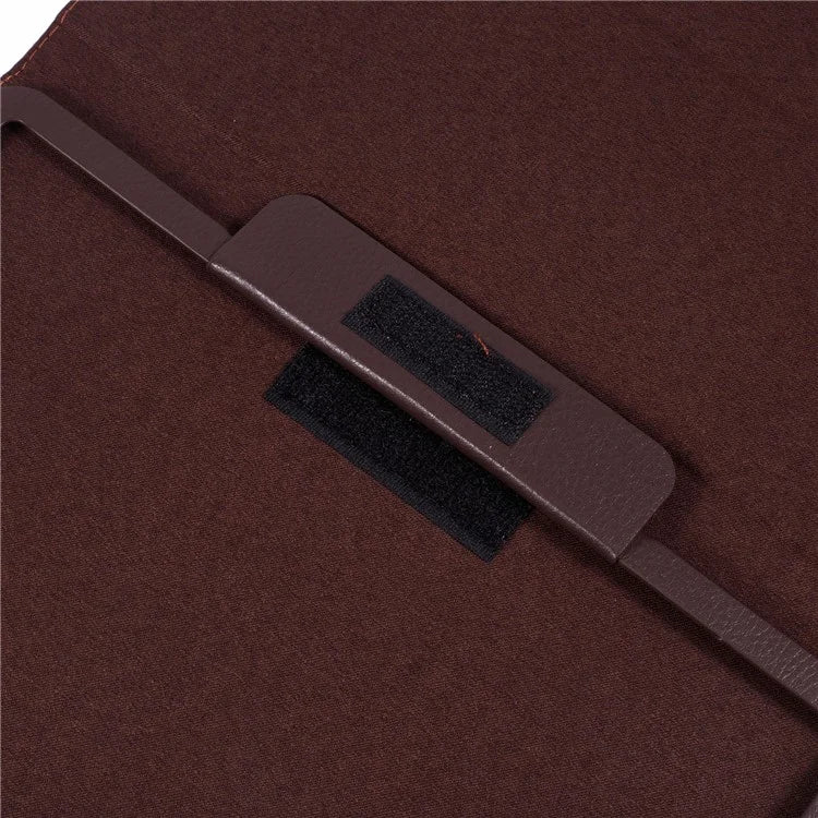 For iPad Air 11 (2024) Case Litchi Texture Leather Tablet Cover with Bi-Fold Stand