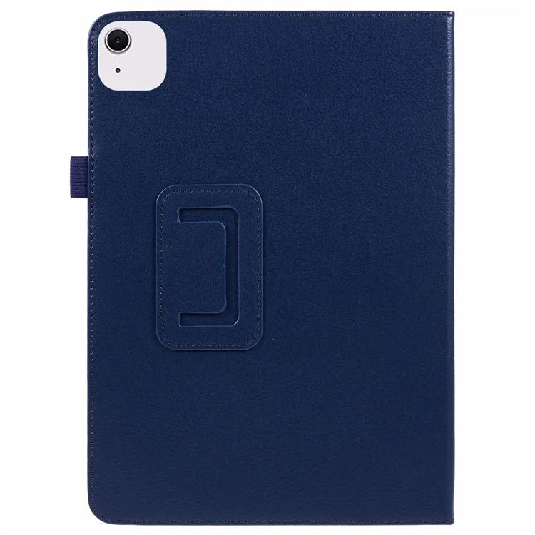 For iPad Air 11 (2024) Case Litchi Texture Leather Tablet Cover with Bi-Fold Stand