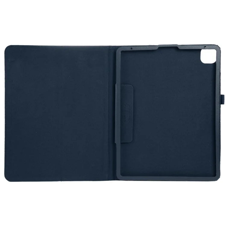 For iPad Pro 11 (2024) Case Bi-Fold Stand PU Leather Tablet Cover with Stylus Loop Design
