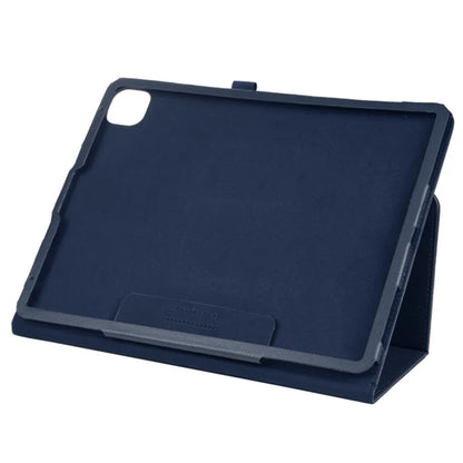For iPad Pro 11 (2024) Case Bi-Fold Stand PU Leather Tablet Cover with Stylus Loop Design