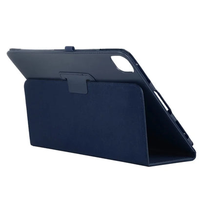 For iPad Pro 11 (2024) Case Bi-Fold Stand PU Leather Tablet Cover with Stylus Loop Design