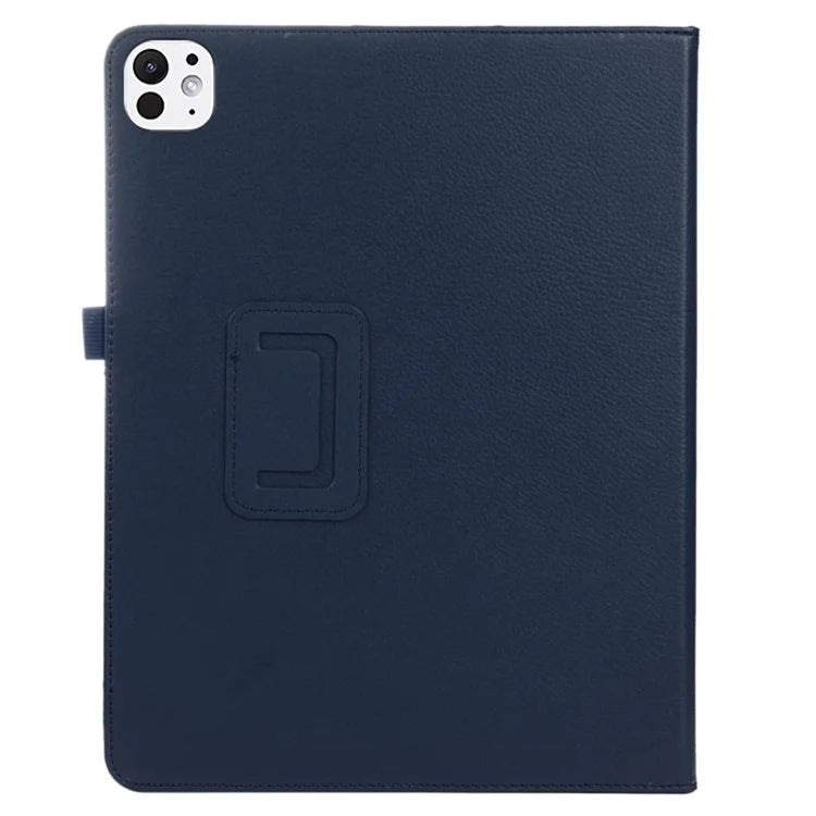 For iPad Pro 11 (2024) Case Bi-Fold Stand PU Leather Tablet Cover with Stylus Loop Design