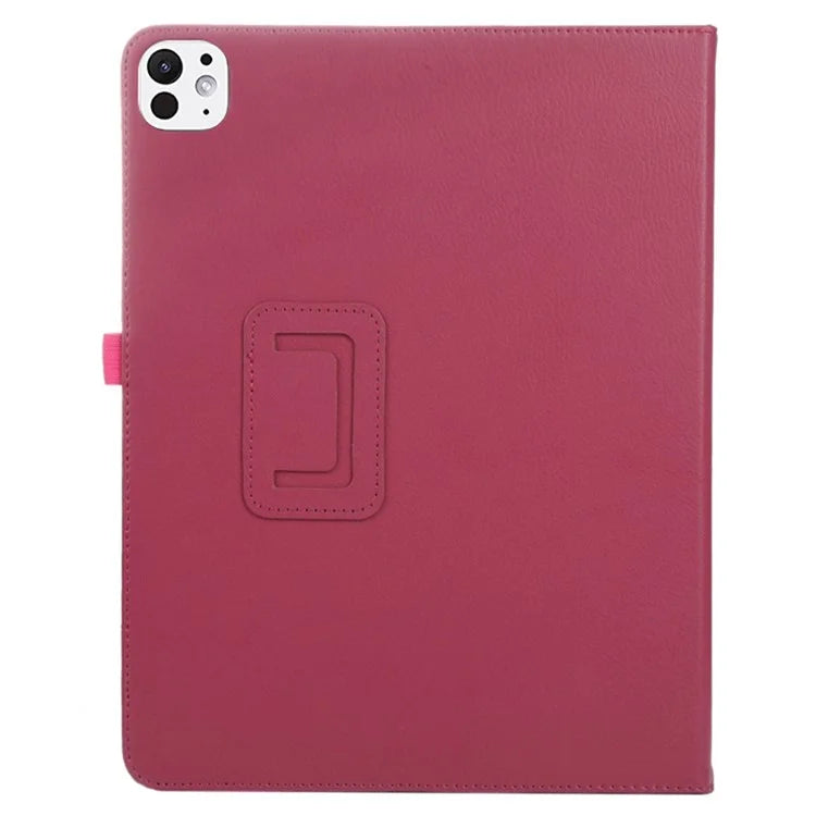 For iPad Pro 11 (2024) Case Bi-Fold Stand PU Leather Tablet Cover with Stylus Loop Design