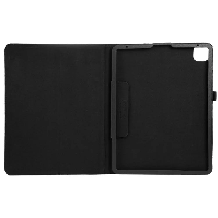 For iPad Pro 11 (2024) Case Bi-Fold Stand PU Leather Tablet Cover with Stylus Loop Design