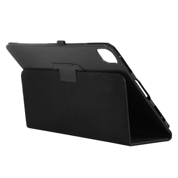 For iPad Pro 11 (2024) Case Bi-Fold Stand PU Leather Tablet Cover with Stylus Loop Design