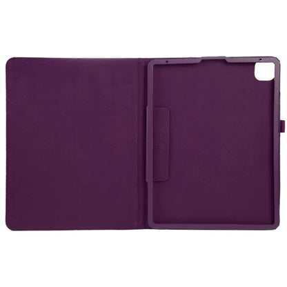 For iPad Pro 11 (2024) Case Bi-Fold Stand PU Leather Tablet Cover with Stylus Loop Design