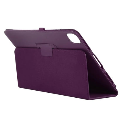 For iPad Pro 11 (2024) Case Bi-Fold Stand PU Leather Tablet Cover with Stylus Loop Design
