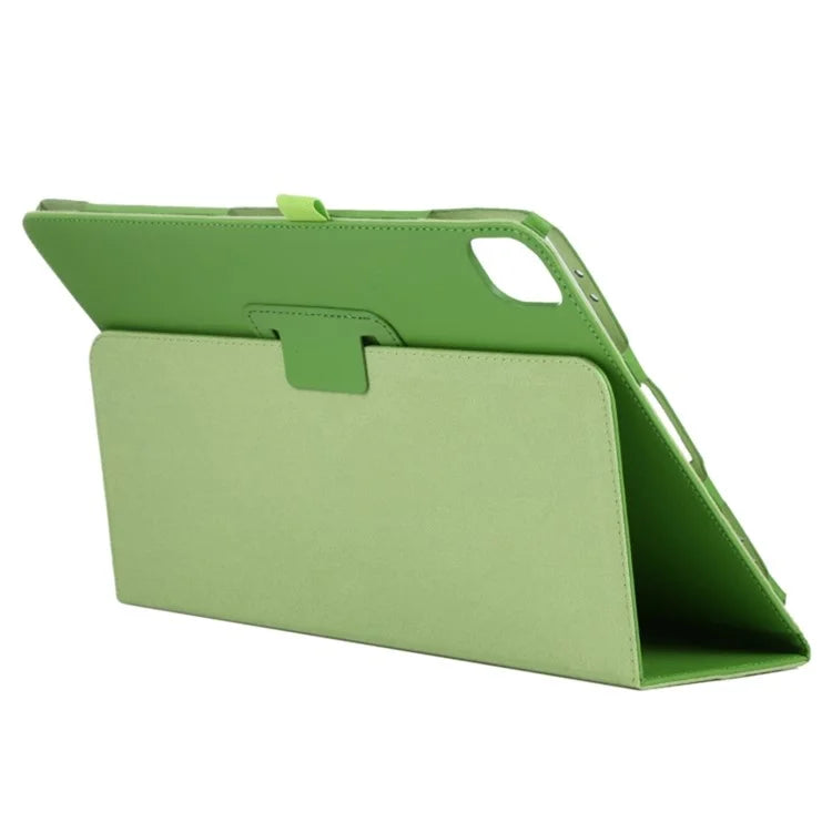 For iPad Pro 11 (2024) Case Bi-Fold Stand PU Leather Tablet Cover with Stylus Loop Design