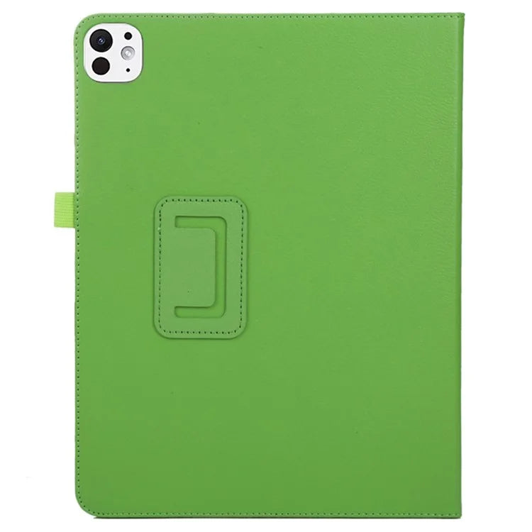 For iPad Pro 11 (2024) Case Bi-Fold Stand PU Leather Tablet Cover with Stylus Loop Design