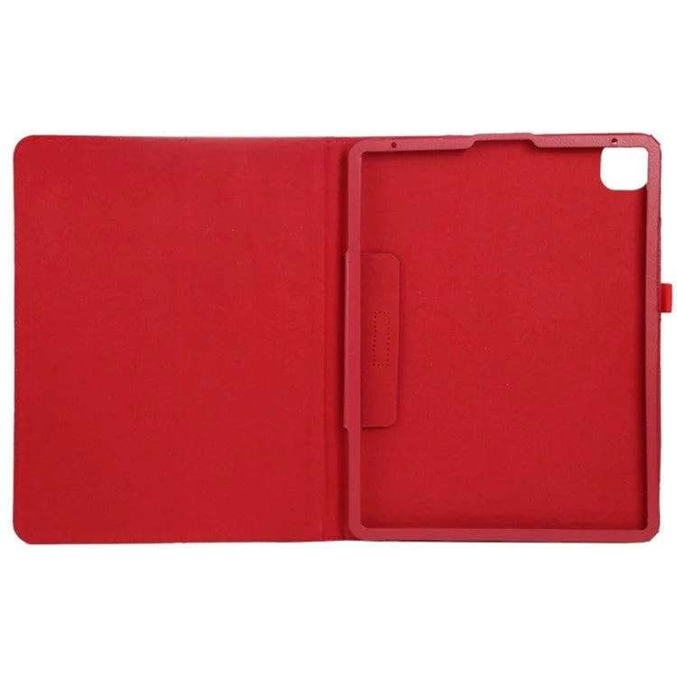 For iPad Pro 11 (2024) Case Bi-Fold Stand PU Leather Tablet Cover with Stylus Loop Design
