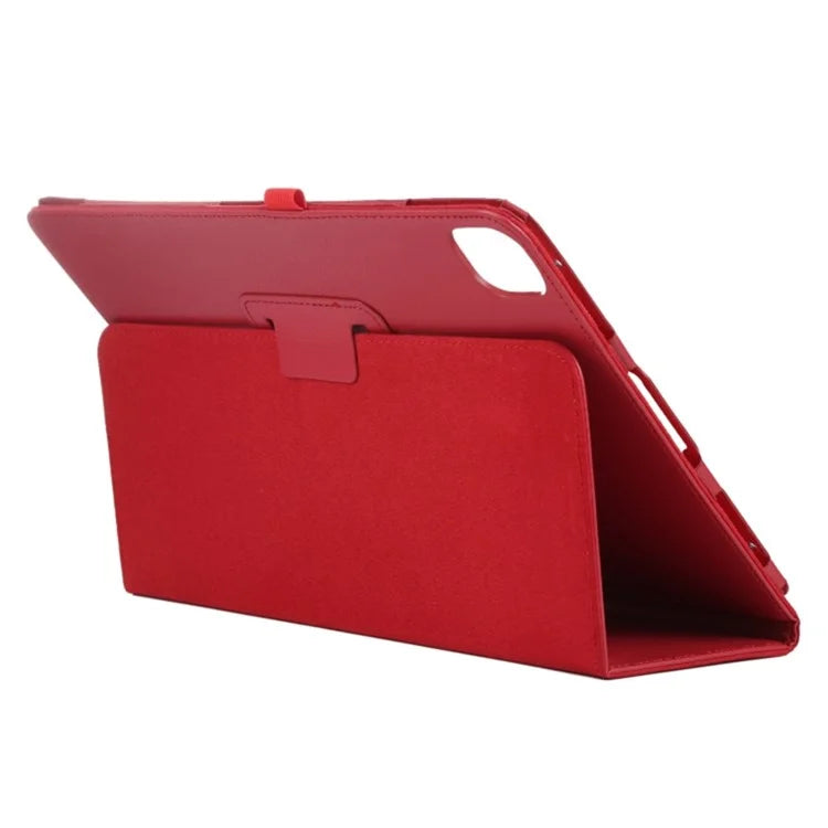 For iPad Pro 11 (2024) Case Bi-Fold Stand PU Leather Tablet Cover with Stylus Loop Design