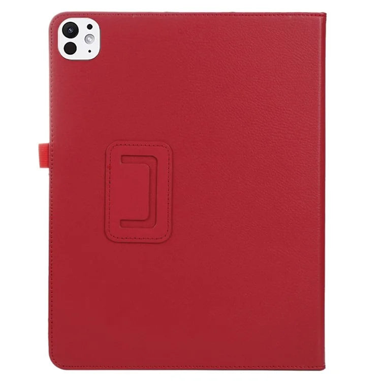 For iPad Pro 11 (2024) Case Bi-Fold Stand PU Leather Tablet Cover with Stylus Loop Design
