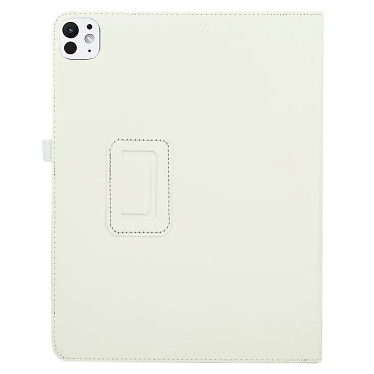 For iPad Pro 11 (2024) Case Bi-Fold Stand PU Leather Tablet Cover with Stylus Loop Design