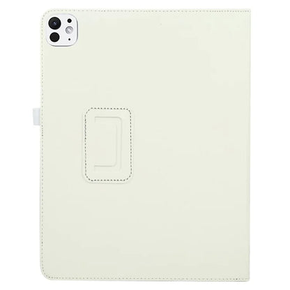 For iPad Pro 11 (2024) Case Bi-Fold Stand PU Leather Tablet Cover with Stylus Loop Design