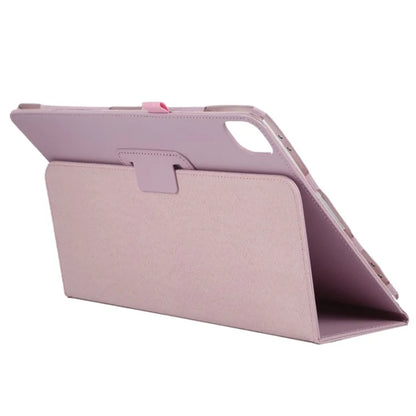 For iPad Pro 11 (2024) Case Bi-Fold Stand PU Leather Tablet Cover with Stylus Loop Design