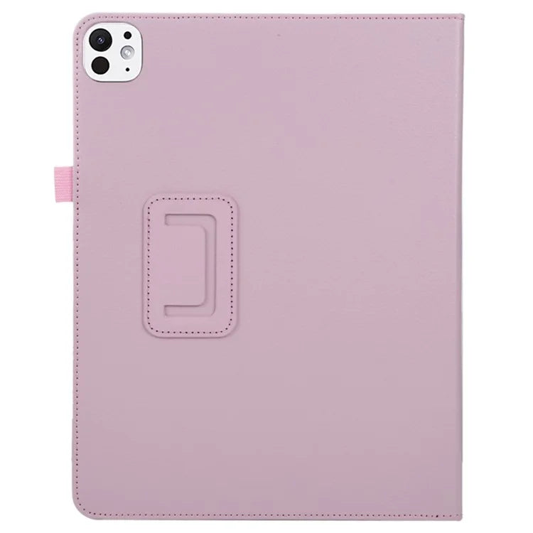 For iPad Pro 11 (2024) Case Bi-Fold Stand PU Leather Tablet Cover with Stylus Loop Design