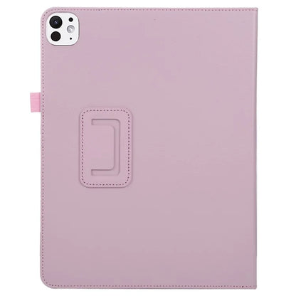 For iPad Pro 11 (2024) Case Bi-Fold Stand PU Leather Tablet Cover with Stylus Loop Design