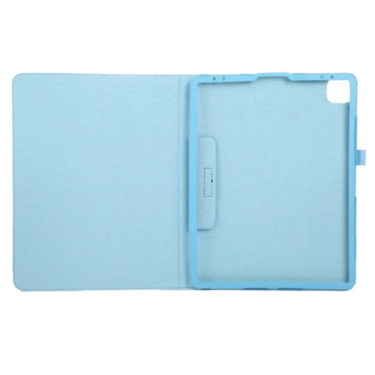 For iPad Pro 11 (2024) Case Bi-Fold Stand PU Leather Tablet Cover with Stylus Loop Design