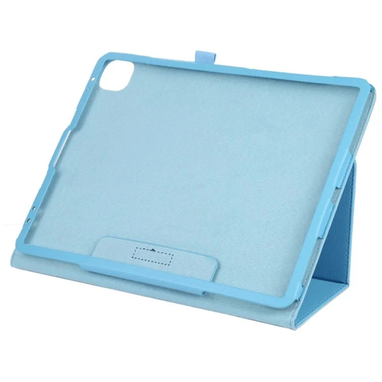 For iPad Pro 11 (2024) Case Bi-Fold Stand PU Leather Tablet Cover with Stylus Loop Design