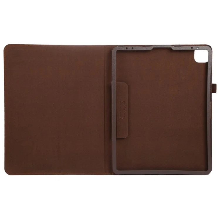 For iPad Pro 11 (2024) Case Bi-Fold Stand PU Leather Tablet Cover with Stylus Loop Design