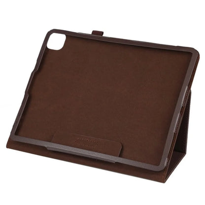 For iPad Pro 11 (2024) Case Bi-Fold Stand PU Leather Tablet Cover with Stylus Loop Design