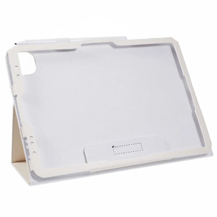 For iPad Air 13 (2024) Case Bi-Fold Stand PU Leather Litchi Texture Tablet Cover