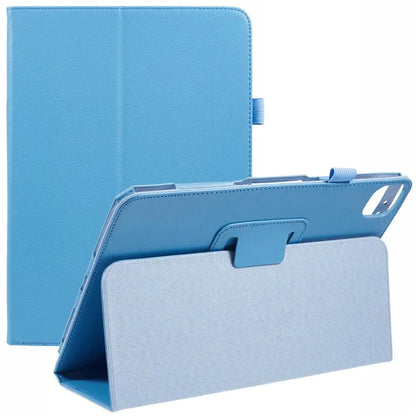 For iPad Air 13 (2024) Case Bi-Fold Stand PU Leather Litchi Texture Tablet Cover