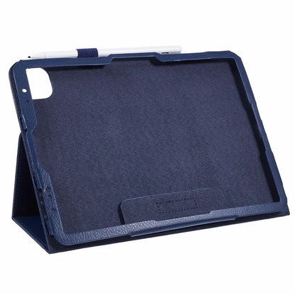 For iPad Air 13 (2024) Case Bi-Fold Stand PU Leather Litchi Texture Tablet Cover