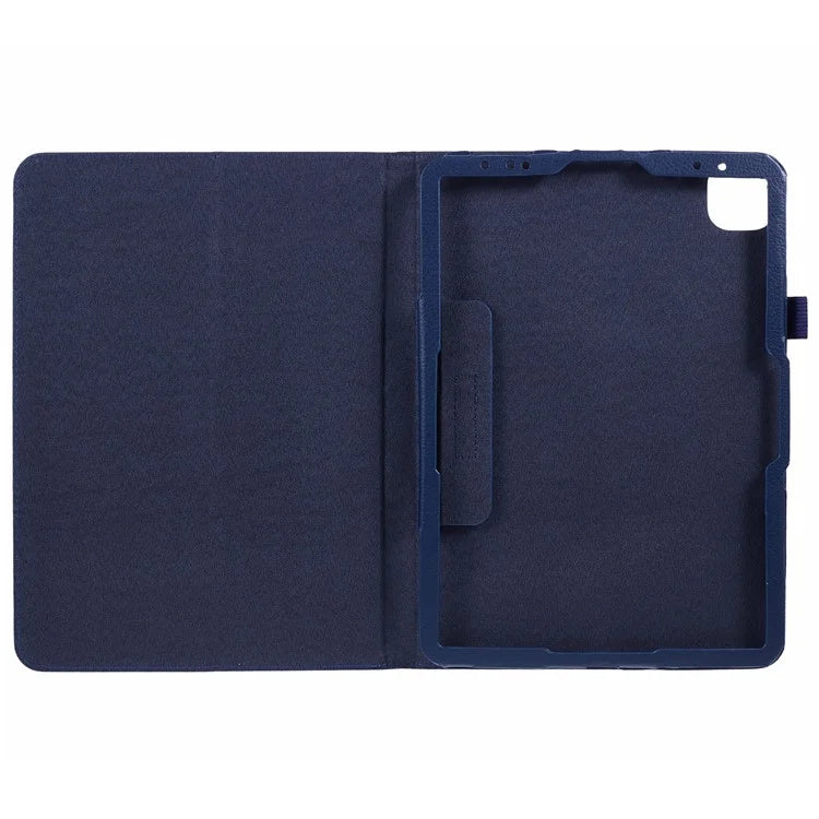 For iPad Air 13 (2024) Case Bi-Fold Stand PU Leather Litchi Texture Tablet Cover