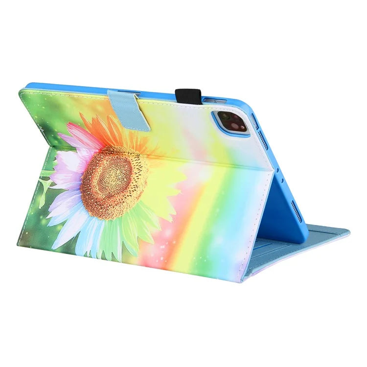 For iPad Pro 11 (2024) Case Pattern Printing Stand PU Leather Tablet Cover