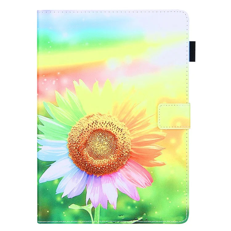 For iPad Pro 11 (2024) Case Pattern Printing Stand PU Leather Tablet Cover