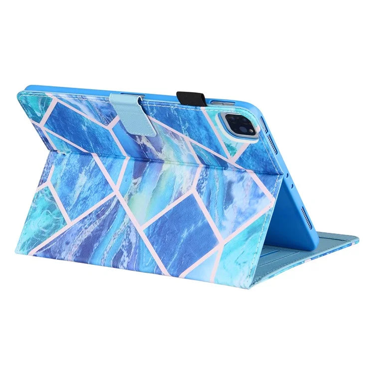 For iPad Pro 11 (2024) Case Pattern Printing Stand PU Leather Tablet Cover