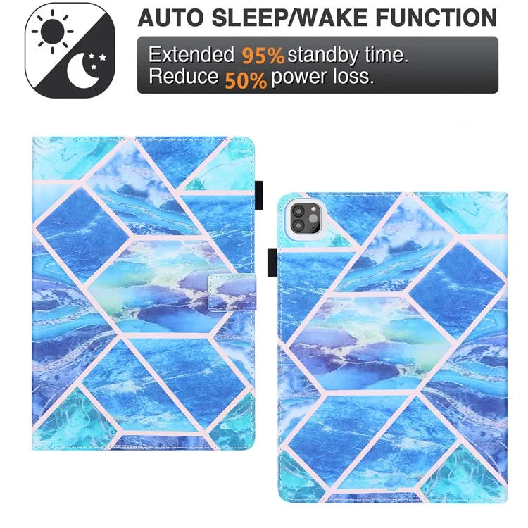 For iPad Pro 11 (2024) Case Pattern Printing Stand PU Leather Tablet Cover