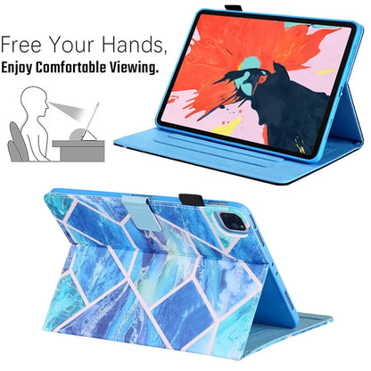 For iPad Pro 11 (2024) Case Pattern Printing Stand PU Leather Tablet Cover