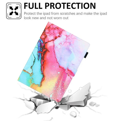 For iPad Pro 11 (2024) Case Pattern Printing Stand PU Leather Tablet Cover