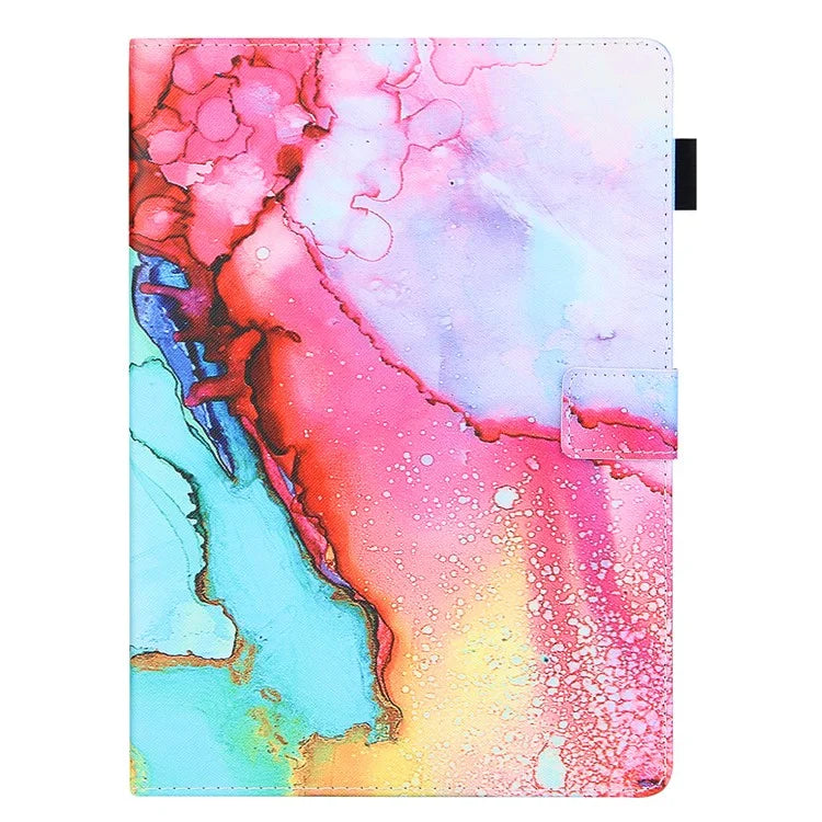 For iPad Pro 11 (2024) Case Pattern Printing Stand PU Leather Tablet Cover