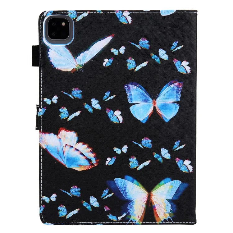 For iPad Pro 11 (2024) Case Pattern Printing Stand PU Leather Tablet Cover