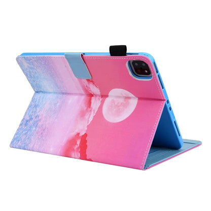 For iPad Pro 11 (2024) Case Pattern Printing Stand PU Leather Tablet Cover